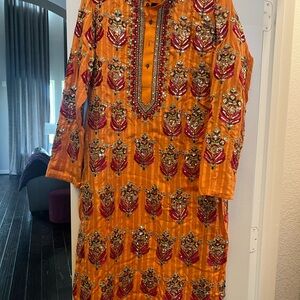 Indian/pakistani designer inspired embroided kurta